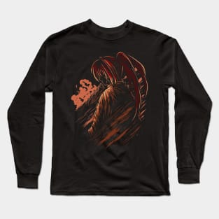 The Red Samurai Japanese Long Sleeve T-Shirt